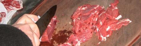 Cortando a carne