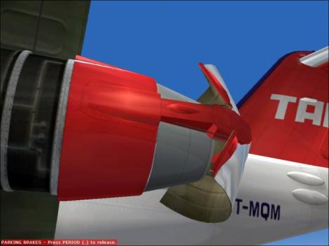 Reverso do Fokker 100 no Flight Simulator